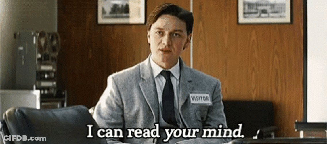 Mind Reader James McAvoy Can Read Minds GIF