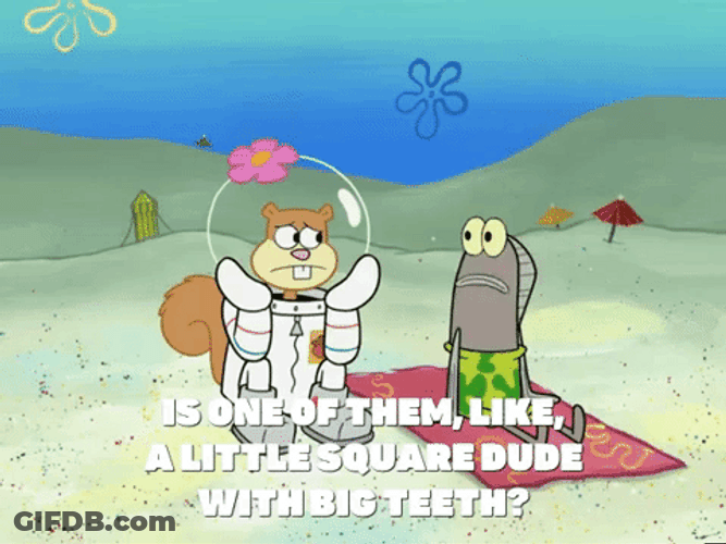 Mind Reader Sandy Cheeks Bikini Bottom GIF