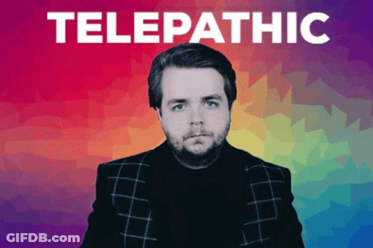 Mind Reader Telepathic Glitchy Fist Pump GIF
