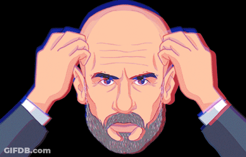 Mindblown Bald Man Cartoon GIF