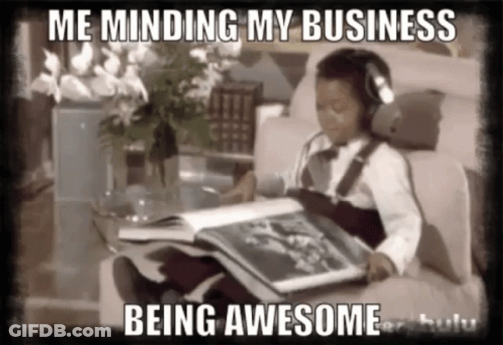 Minding My Business Chilling Vibing GIF