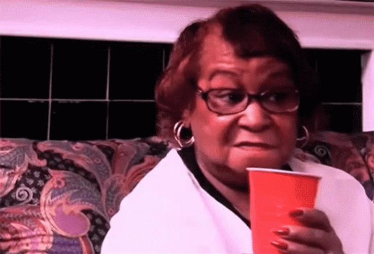 Minding My Business Old Lady GIF