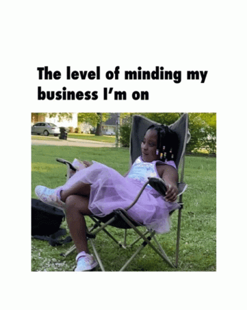 Minding My Business Relaxed Kid GIF