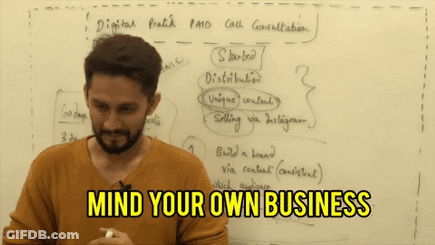 Minding My Business Thinking GIF