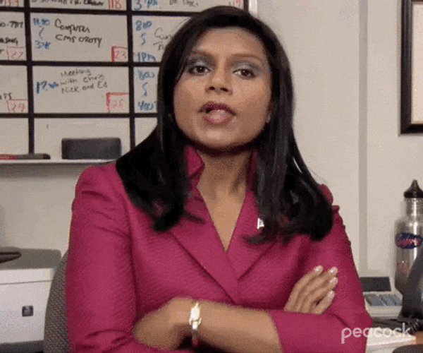 Mindy Kaling Bored Blah Blah Blah GIF