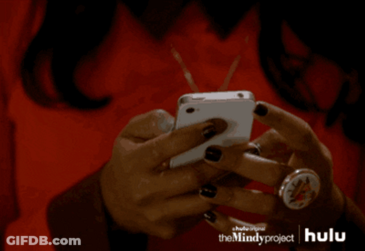 Mindy Phone Chit Chat GIF