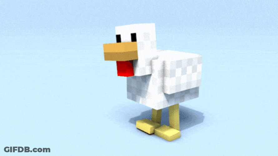 Minecraft Axolotl Chicken GIF