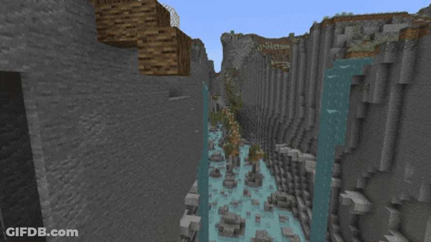 Minecraft Axolotl Flowing River GIF