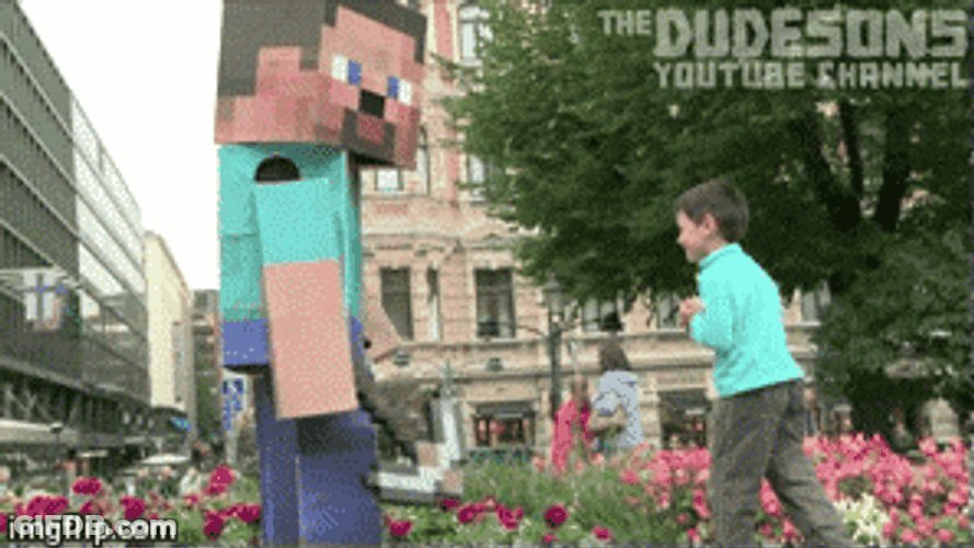 Minecraft Axolotl In A Parade GIF