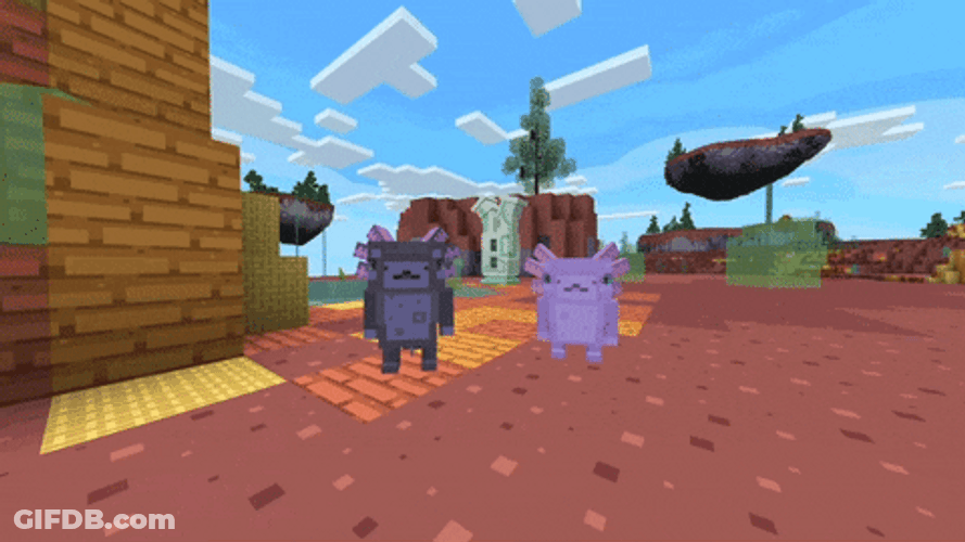 Minecraft Axolotl Islands GIF