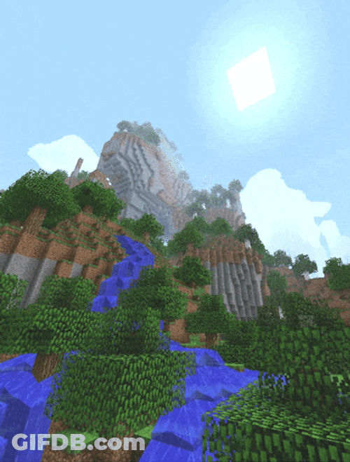 Minecraft Axolotl Mountain GIF