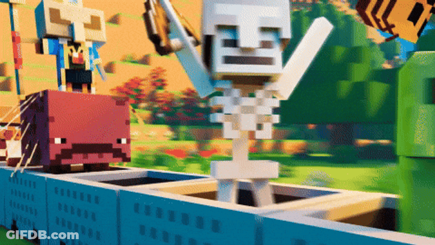 Minecraft Axolotl Ride GIF