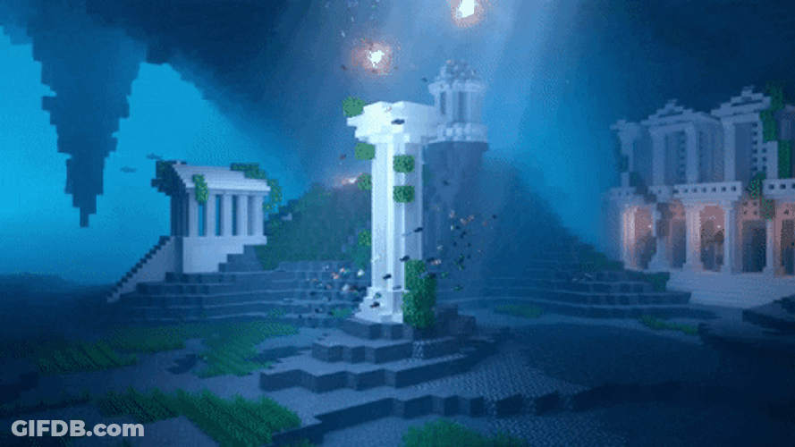 Minecraft Axolotl Under The Sea GIF