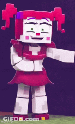 Minecraft Baby Doll Dancing In Pink Dress GIF