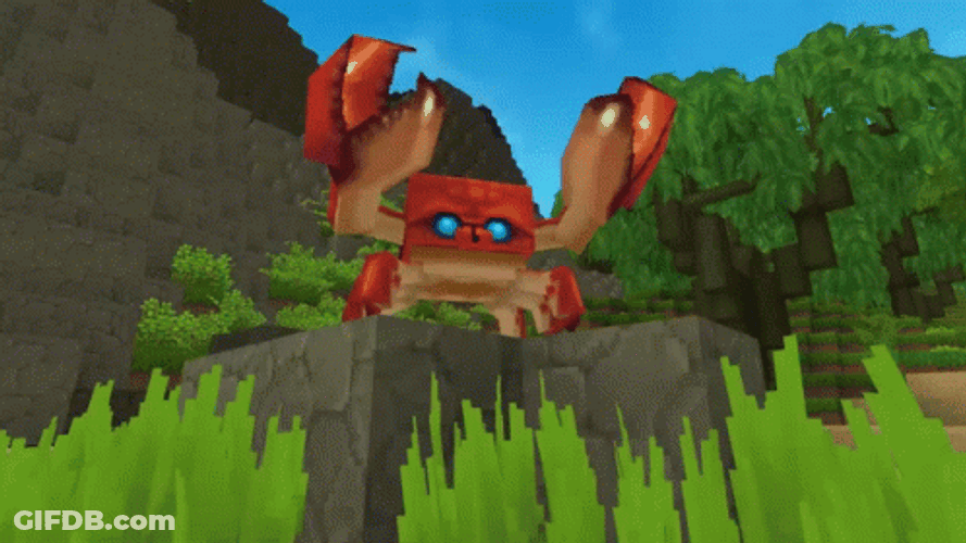Minecraft Beach Crab Rave GIF