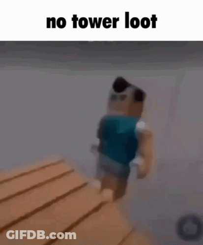 Minecraft Character At Wooden Table No Tower Loot GIF