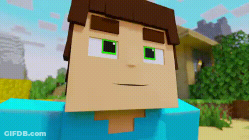 Minecraft Character Face Close Up GIF