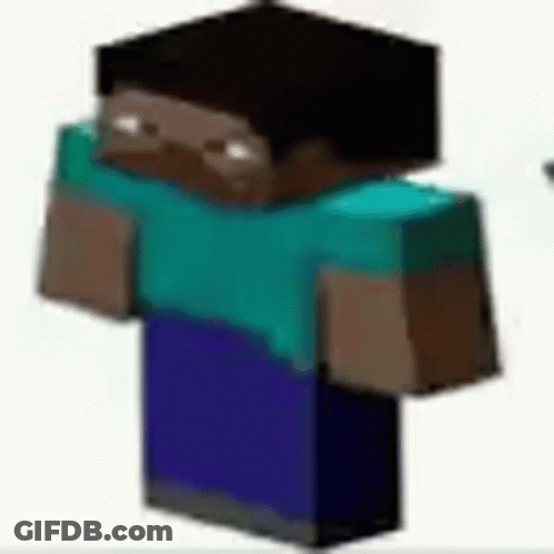 Minecraft Character In Blue Shirt GIF