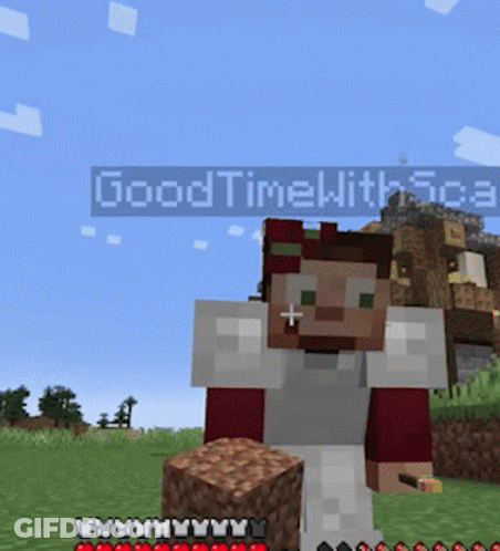Minecraft Character Standing In Field Goodtimewithsca GIF