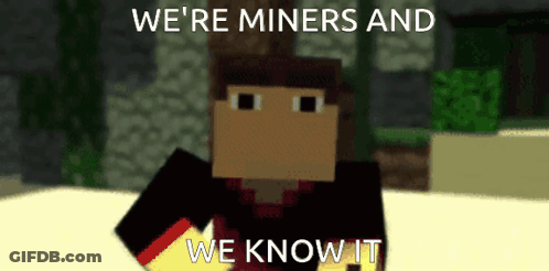 Minecraft Character We're Miners And We Know It GIF