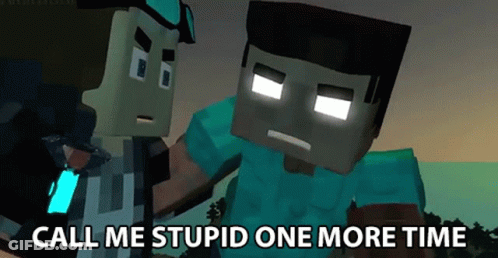 Minecraft Characters Call Me Stupid GIF