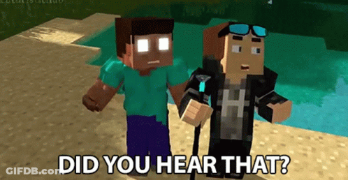 Minecraft Characters Talking GIF