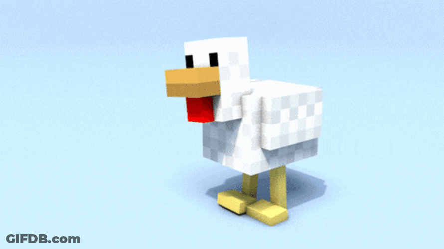 Minecraft Chicken Animation GIF