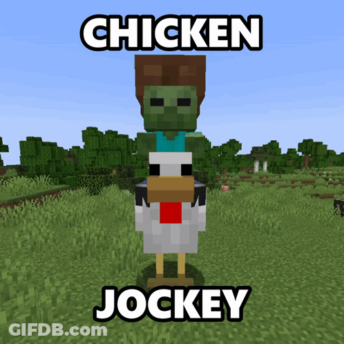 Minecraft Chicken Jockey GIF