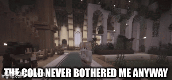 Minecraft Cold Never Bothered Me Anyway GIF