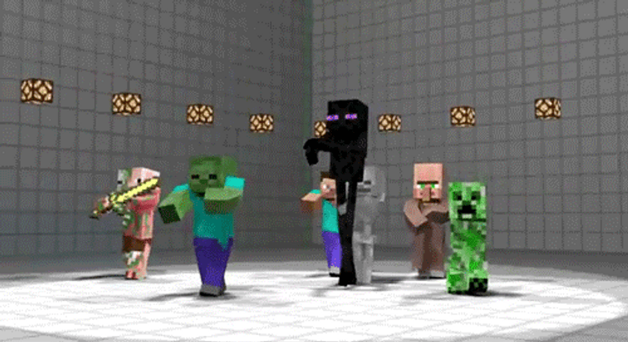Minecraft Dancing Mobs GIF