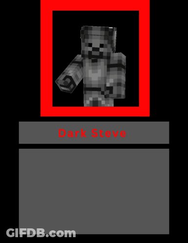 Minecraft Dark Steve Drawing GIF