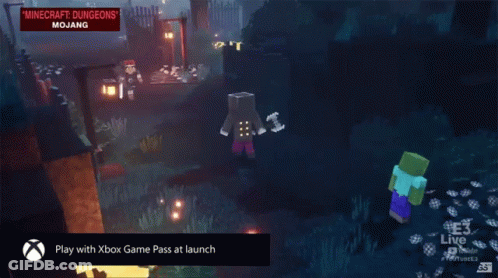 Minecraft Dungeons Mojang Xbox Game Pass GIF