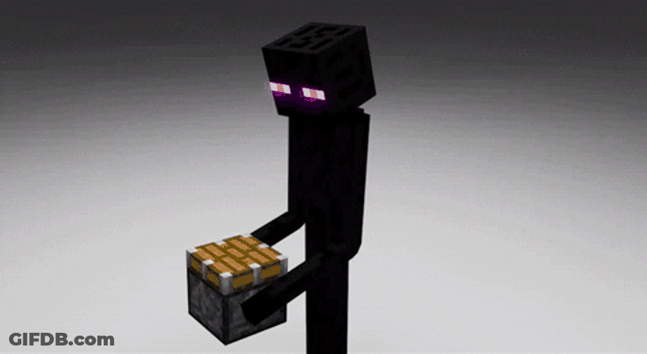 Minecraft Enderman Piston GIF