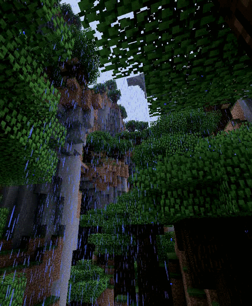 Minecraft Falling Rain GIF