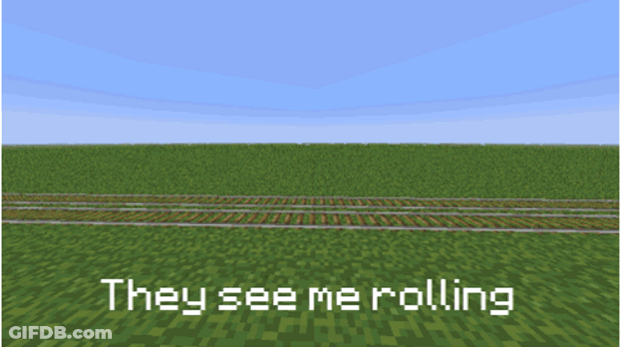 Minecraft Game They See Me Rollin GIF