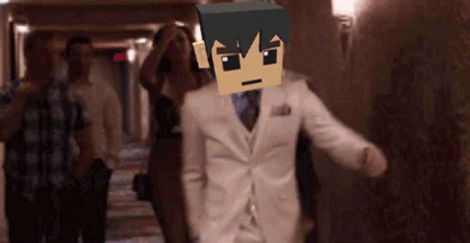 Minecraft Head Mcgregor Walk GIF