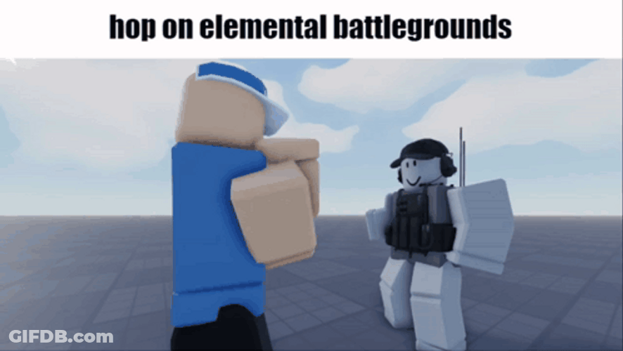 Minecraft Hop On Elemental Battlegrounds GIF