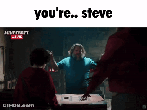 Minecraft Live Man Standing In Front Of Table GIF