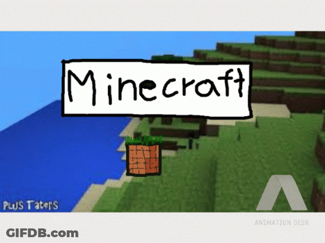 Minecraft Meme Getting Killed GIF