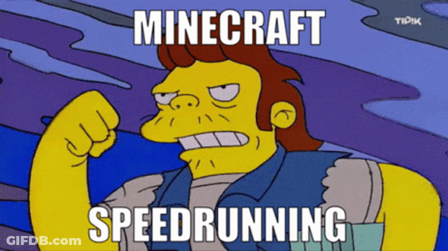 Minecraft Meme The Simpsons Running GIF