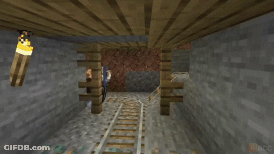 Minecraft Nikocado Avocado Driving In Tunnel GIF