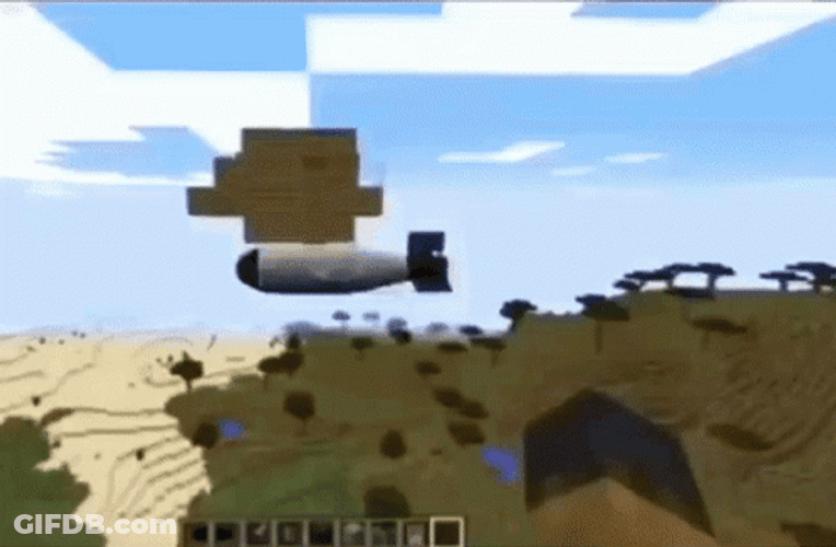 Minecraft Nuclear Bomb Explosion GIF