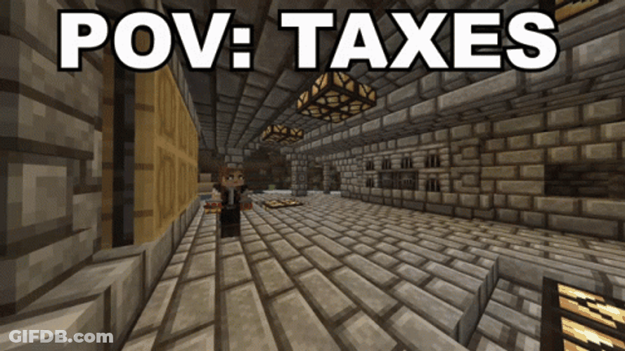 Minecraft POV Taxes GIF
