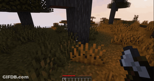 Minecraft Red Block In Forest GIF