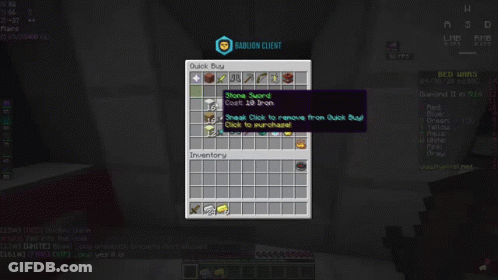 Minecraft Skeleton Item Shop Right Click GIF
