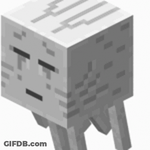 Minecraft Skeleton With Sad Face GIF