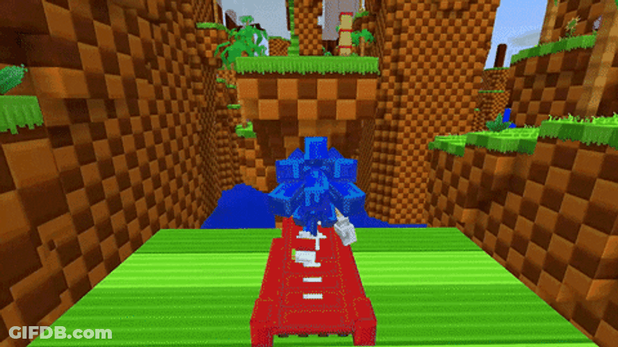 Minecraft Sonic The Hedgehog GIF