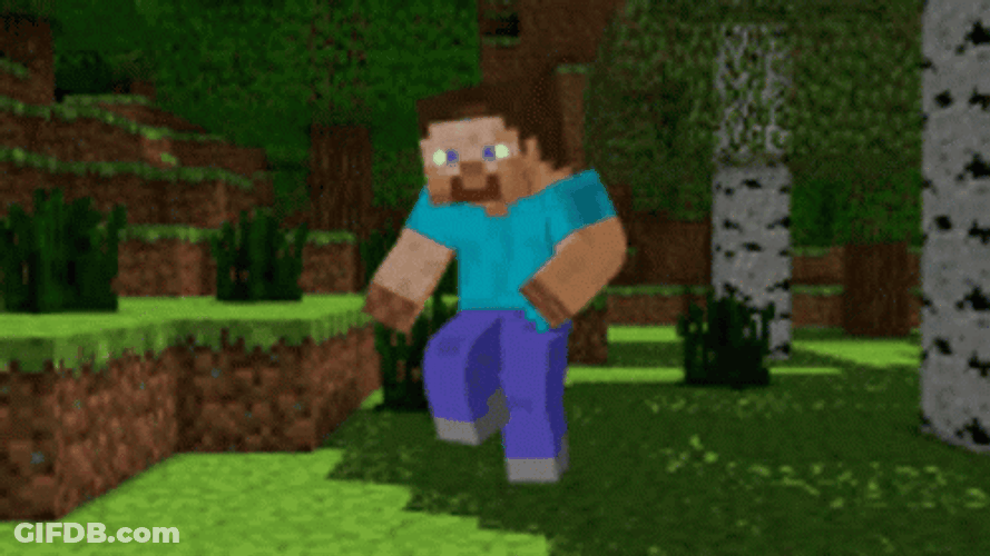 Minecraft Steve Dancing GIF