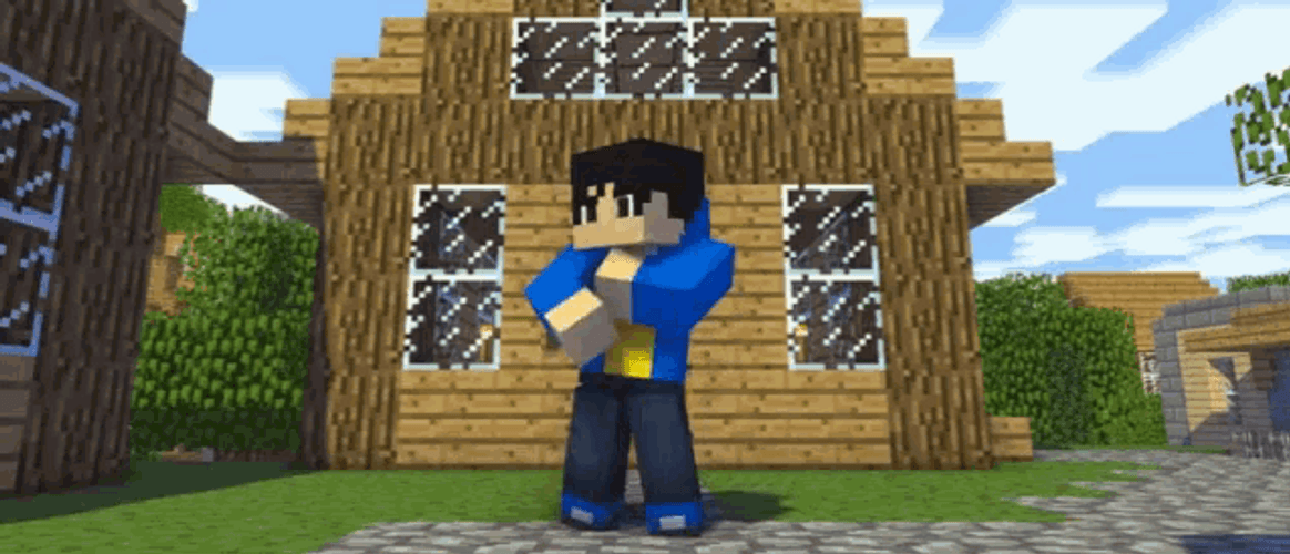 Minecraft Steve Moving GIF