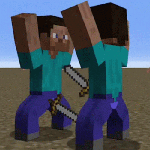 Minecraft Sword Fighting GIF